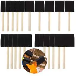 Produktbild: Schaum Pinsel，20 pcs Malerei Schwamm Werkzeug Foam Brush Set Holzgriff Schaumstoff Pinsel Set，für Acryl, Flecken, Lacke, Kunsthandwerk, DIY-Projekte
