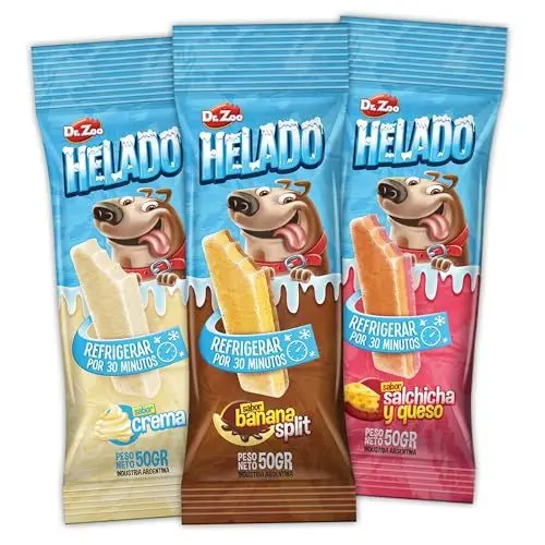 Produktbild: Schecker Hundesnack - HELADO Hunde Kau EIS - Schinken & Käse Geschmack - 30 Minuten kühlen oder einfrieren - fertig! - Hundeeis - 6 Stück