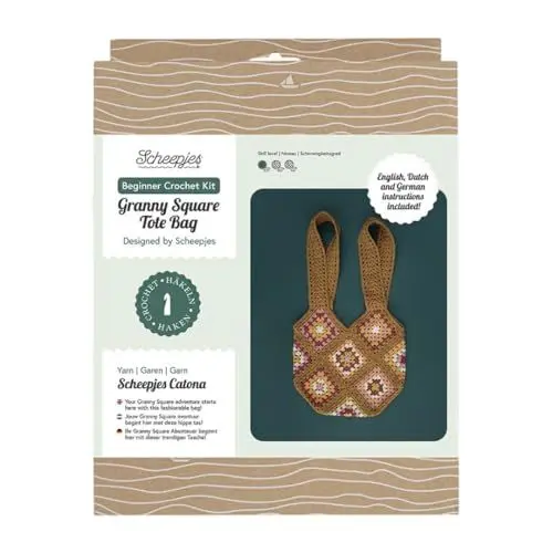 Produktbild: Scheepjes - Scheepjes Anfänger-Häkelset „Granny Square Bag Gold“ – 1 Set