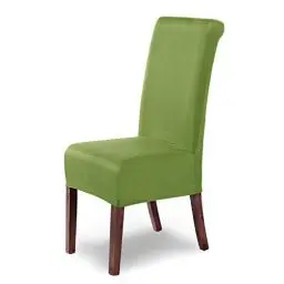 Produktbild: SCHEFFLER-Home Stuhlhussen Stretch Marie/Stuhlhussen Grün 6er / elastische Stuhlabdeckungen mit Fleckenschutz/Stuhlhussen Schwingstühle/Bezüge für Stuhl/Dehnbare Stuhlhussen elastisch