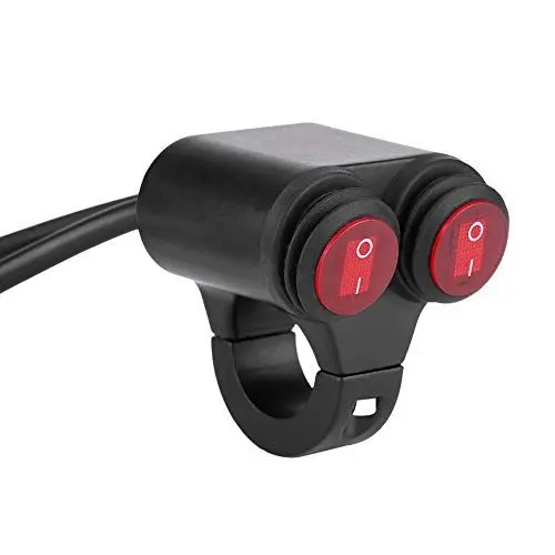 Produktbild: Scheinwerfer-EIN/AUS-Schalter, Universal-Motorrad-Lenker-Scheinwerfer, Brems-Nebelscheinwerfer, Hupe, Dual-Control-Knopfschalter, Bequeme Steuerung von Motorradlichtern und Hupe,