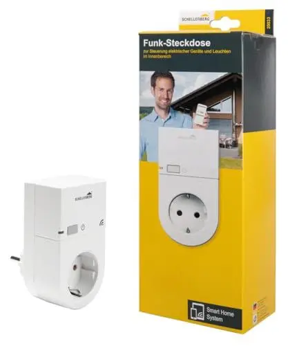 Produktbild: Schellenberg 20033 Smart Home Funk-Steckdose,Zwischensteckdose, für den Innenbereich, Weiß