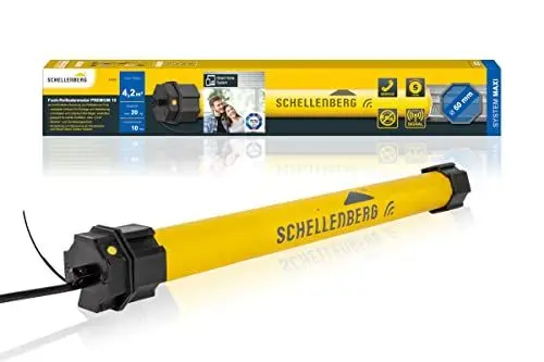 Produktbild: Schellenberg 21210 Rolladenmotor mit Funk neue Generation, 10 Nm, bis 4,2 m² Fläche, Funk Endlageneinstellung, für 60 mm Welle, 868,4 MHz Frequenz