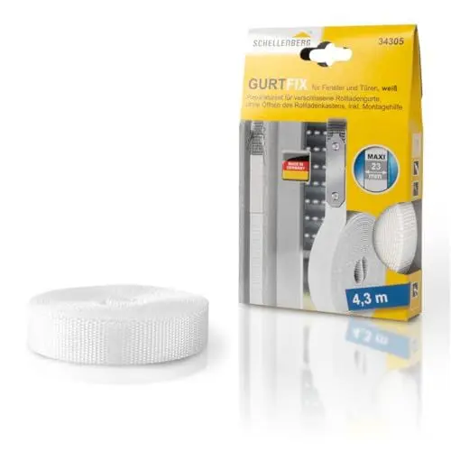Produktbild: Schellenberg 34305 Rollladengurt Reparaturset Gurtfix 23 mm Breit, System Maxi - 4,3 m Lang