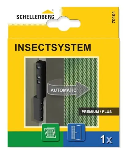 Produktbild: Schellenberg 70101 Scharniere mit Schließfeder für Insektenschutztüren & -fenster, Anthrazit