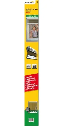 Produktbild: Schellenberg 70984 Insektenschutz Rollo Basic 130x160 cm weiß, Insektenschutzrollo