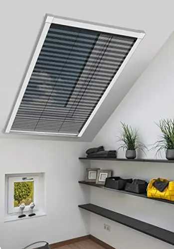 Produktbild: Schellenberg 70991 Insektenschutz-Plissee für Dachfenster – 114 x 160 cm in Weiß