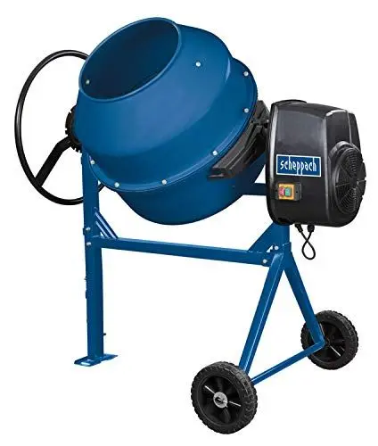 Produktbild: Scheppach Betonmischer MIX180 (650 W, Fassungsvermögen 180 L, Drehzahl 29,5 min-1, langlebig und robust, Zahnräder aus Guss)