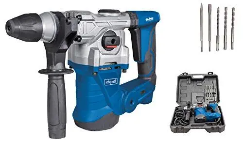 Produktbild: Scheppach Bohrhammer DH1300Plus Schlaghammer inkl. umfangreiches Zubehörset | 1250W Leistung | 5 Joule | SDS plus Aufnahme | Drehzahl 850 min-1 | Bohrleistung Beton Ø 30mm