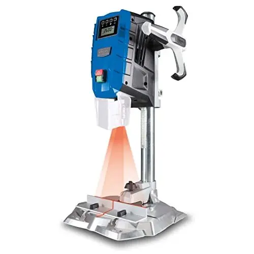 Produktbild: Scheppach DP55 Tischbohrmaschine Bohrmaschine Säulenbohrmaschine | max. Bohrung 13mm | LED Laser | 710 W Leistung | Drehzahl 500–2600 min-1 | Bohrfutterspannbereich 1,5–13mm | Digitaldisplay & Laser