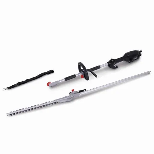 Produktbild: Scheppach Elektro Heckenschere ETHT1000 mit Schultergut & 135° drehbarer Schneidkopf | SchnittØ 20mm | Leistung 1000W | Schwert & Schnittlänge 500/410mm | Schnittgeschwindigkeit 1000min/1 | bis 2590mm