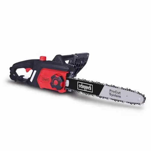 Produktbild: Scheppach Elektro Kettensäge CSE2200 | 2200W Leistung | Schwertlänge 37cm| autom. Kettenschmierung | Handschutzbügel mit integrierter Kettenbremse | SchnittstärkeØ 42cm | mit Kettenschutz & SDS-System