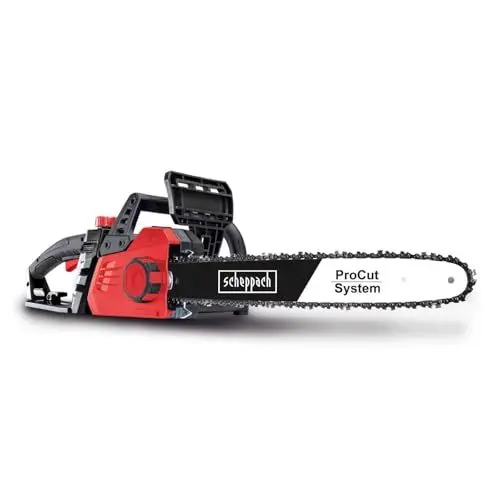 Produktbild: Scheppach Elektro Kettensäge CSE2600 | 2400W Leistung | 45,5cm Kette | autom. Kettenschmierung | Handschutz mit integrierter Kettenbremse | mit Kettenschutz