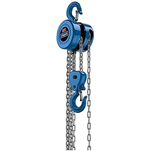 Produktbild: Scheppach Kettenzug CB02 Flaschenzug Seilzug (Tragkraft 2000 Kg, Hubhöhe 3000 mm, Lasthaken mit Sicherheitsbügel, lange Bedienkette) - Hebezug ideal für die Baustelle, Garage oder Werkstatt