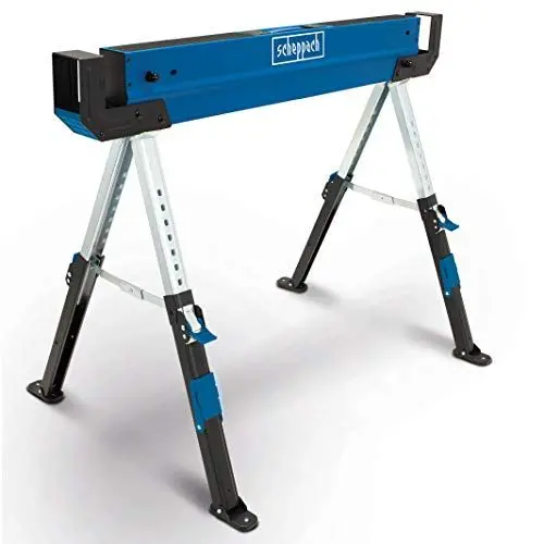 Produktbild: Scheppach Sägebock MWB600 Sägehilfe Säge Gestell Holzschneidebock | 589 kg Traglast | 61,8-82 cm Höhe (Einzeln)
