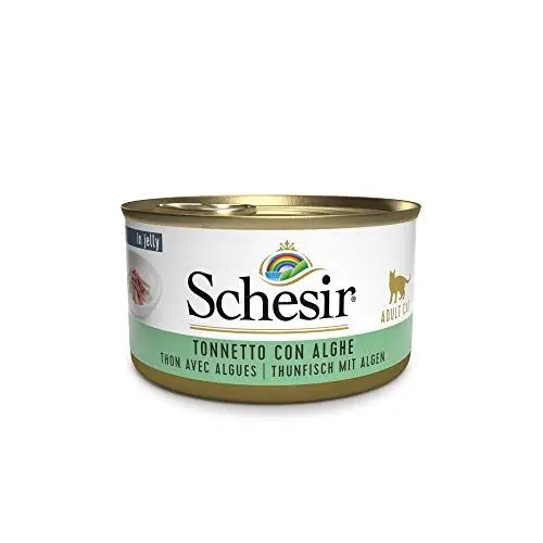 Produktbild: Schesir Cat Jelly Thunfisch mit Alge, Katzenfutter nass in Gelee, 24 Dosen x 85 g