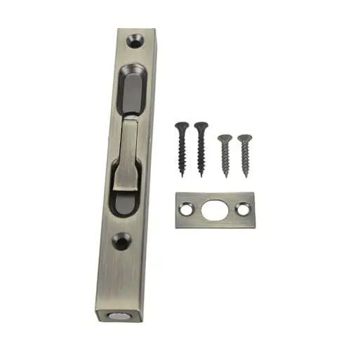 Produktbild: Schieberiegel, Schieberiegel, verdicktes, verstecktes Rohr aus Aluminiumlegierung, einfacher Schiebe-Sicherheitsriegel für Tür- und Torsicherheit (Bronze)