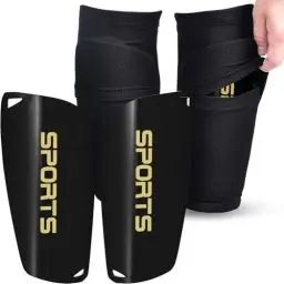 Produktbild: Schienbeinschoner Fußball, Schienbeinschonerhalter & Schienbeinschoner Socken 1 Satz, Schienbeinschoner für Fußball Schockabsorbierender Schutz für MäNner, Kinder