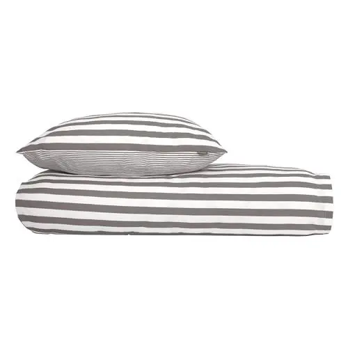 Produktbild: Schiesser Bettwäscheset Marie | Renforcé | 100% Baumwolle aus nachhaltiger Produktion | 135x200cm + 80x80cm | Grau