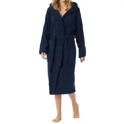 Produktbild: Schiesser Damen Bademantel 128545-815, Gr. 42 / XL, Blau (815-navy)