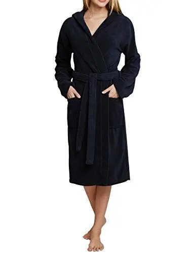 Produktbild: Schiesser Damen Bademantel 128545-815, Gr. 38 / M, Blau (815-navy)