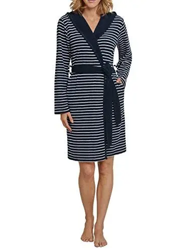 Produktbild: Schiesser Damen Bademantel, 95cm Bademantel, Blau (Nachtblau 804), 40