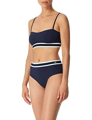 Produktbild: Schiesser Damen Bandeau Bikini-Set, dunkelblau, XS