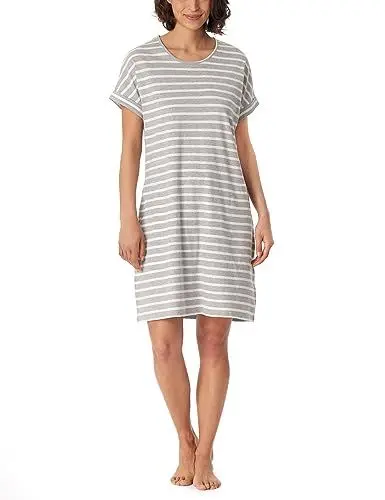 Produktbild: Schiesser Damen Nachtemd Kurzarm mit Taschen-Nightwear Nachthemd, grau Melange, 36
