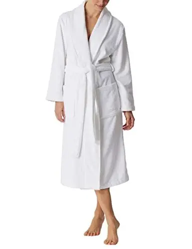 Produktbild: Schiesser Damen Schalkragen-Frottee Bademantel, weiß_178410, S