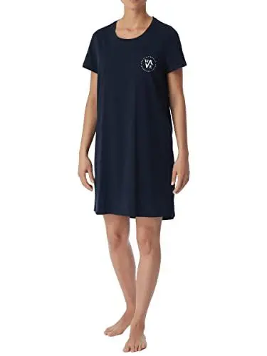 Produktbild: Schiesser Damen Sleepshirt 1/2 Arm, 85cm Nachthemd, dunkelblau, 38