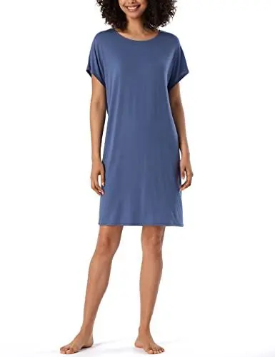 Produktbild: Schiesser Damen Sleepshirt 1/2 Arm Nachthemd, Jeansblau, 42
