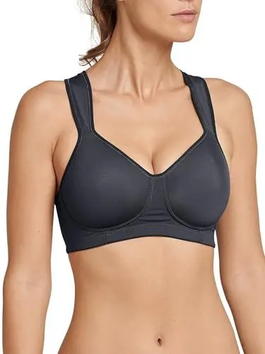 Produktbild: Schiesser Damen Sportbeha, softcup Sport BH, Grau (Anthrazit 203), 85D EU