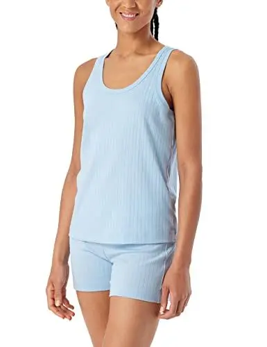 Produktbild: Schiesser Damen Trägertop Pyjamaoberteil, hellblau, 40