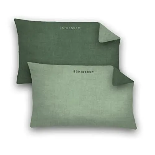 Produktbild: Schiesser Feinbiber Kissenhülle Doubleface, 2er Pack, 100% Baumwolle