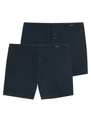 Produktbild: Schiesser Herren 2 Pack Boxershorts Baumwolle Jersey weich Multipack - Jerseyboxer, dunkelblau_180930, 7/ XL