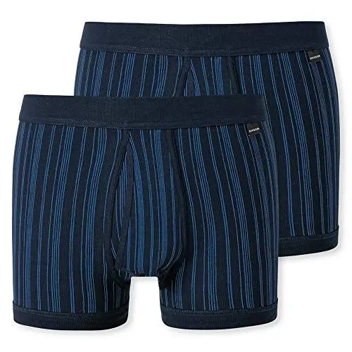 Produktbild: Schiesser Herren 2 Pack Unterhose Mit Bein Und Eingriff - Classic Slip, Dunkelblau_172695, XXL EU