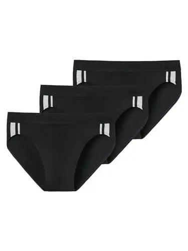 Produktbild: Schiesser Herren 3 Pack Softbund Und Streifen - 95/5 Organic Slip, Schwarz, L EU
