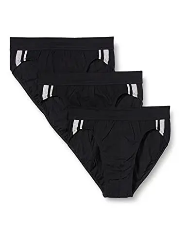 Produktbild: Schiesser Herren 3 Pack Softbund Und Streifen - 95/5 Organic Slip, Schwarz, XXL EU