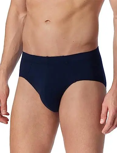 Produktbild: Schiesser Herren 3 Pack Unterwäsche Mit Weichem Bund Bio Baumwolle - 95/5 Organic Slip, Dunkelblau_179572, XL EU