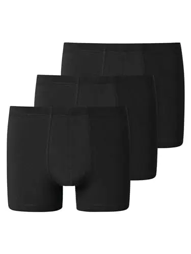 Produktbild: Schiesser Herren 3 PACK Unterwäsche Shorts mit weichem Bund Bio Baumwolle Multipack - 95/5 Organic, schwarz_173988, 5/ M