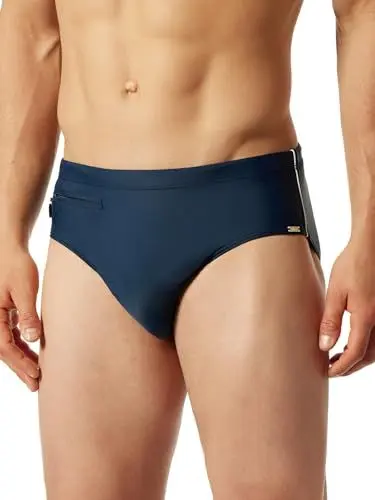 Produktbild: Schiesser Herren Badehose Slip Komfort - 172772, Größe Herren:9, Farbe:Admiral