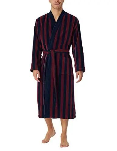 Produktbild: Schiesser Herren Bademantel Soft Velour 125 cm Länge - Bio Baumwolle