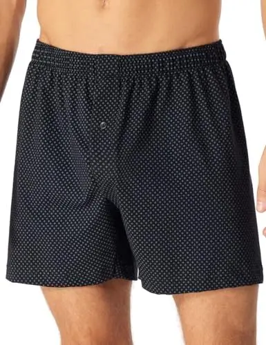 Produktbild: Schiesser Herren Boxershort für Männer weich und bequem ohne Gummibund Bio Baumwolle-Cotton Casual Unterwäsche, schwarz_180506, 8/ XXL