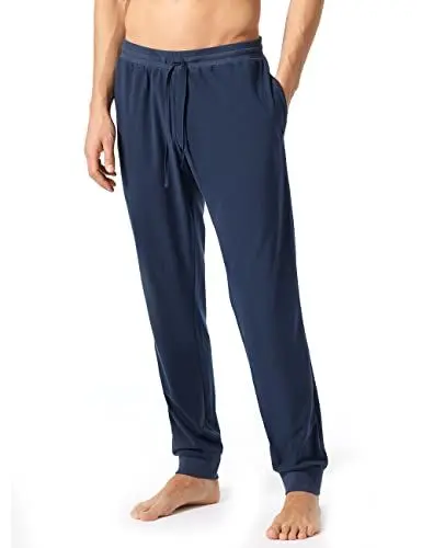 Produktbild: Schiesser Herren Hose lang Bündchen Pyjamaunterteil, dunkelblau, 48