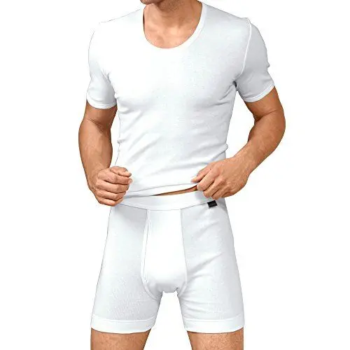 Produktbild: Schiesser Herren Kurz Unterhose, Weiß (100-weiss), 7 EU