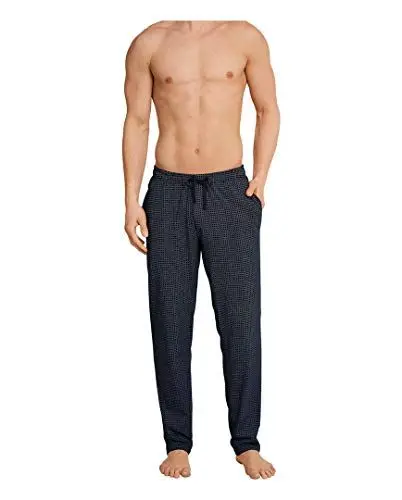 Produktbild: Schiesser Herren Lange Schlafhose - Mix + Relax Schlafanzughose, Dunkelblau-gem._163840, 50/ M EU