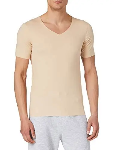Produktbild: Schiesser Herren Laser Cut V-neck Unterhemd Unterw sche, Hautfarben, L EU