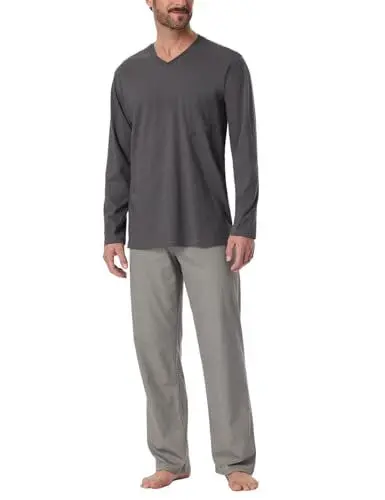 Produktbild: Schiesser Herren Schlafanzug Lang - Nightwear Pyjamaset, Anthrazit_181154, 52 EU