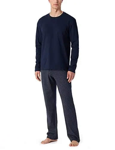 Produktbild: Schiesser Herren Schlafanzug lang - Nightwear Set, Blau_159633, 58