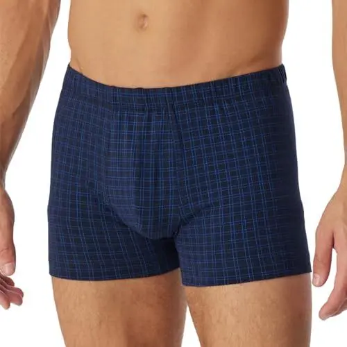 Produktbild: Schiesser Herren Short Für Männer Weich Und Bequem Ohne Gummibund Bio Baumwolle - Cotton Casual Unterwäsche, Dunkelblau_180505, 3XL Große Größen EU